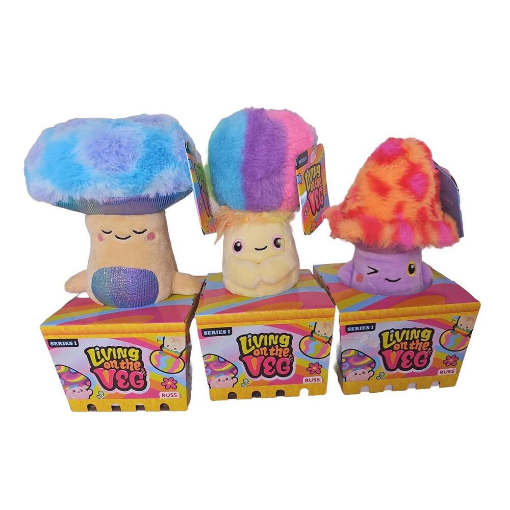 Living On‎ The Veg Mushroom Plush 3 Pack Quinn Zeek Fey Russ x Kellytoy Series 1